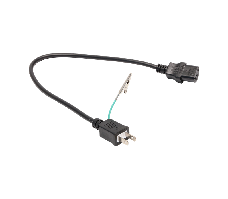 J3-7/12/15+JT-ST3 15A 125V Japanese Plug with Alligator Clip and IEC Connector C13