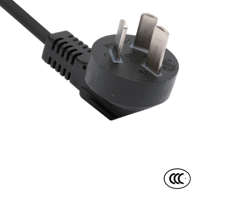 C3-16 16A 250V China Standard 90-Degree Elbow Plug