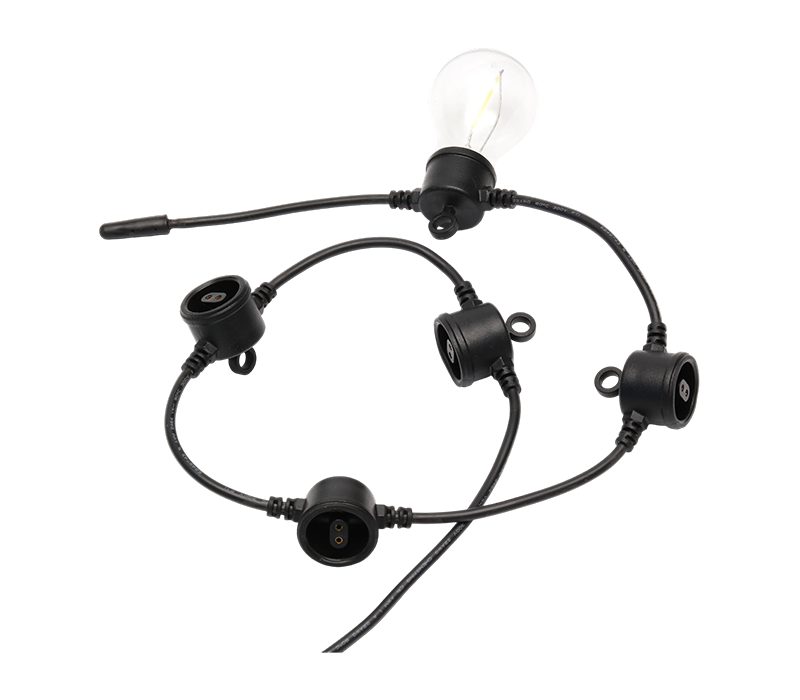 G40 E12, 25 Bulbs, Euro Standard 220V, Warm Yellow String Lights for Indoor/Outdoor Garden Decor