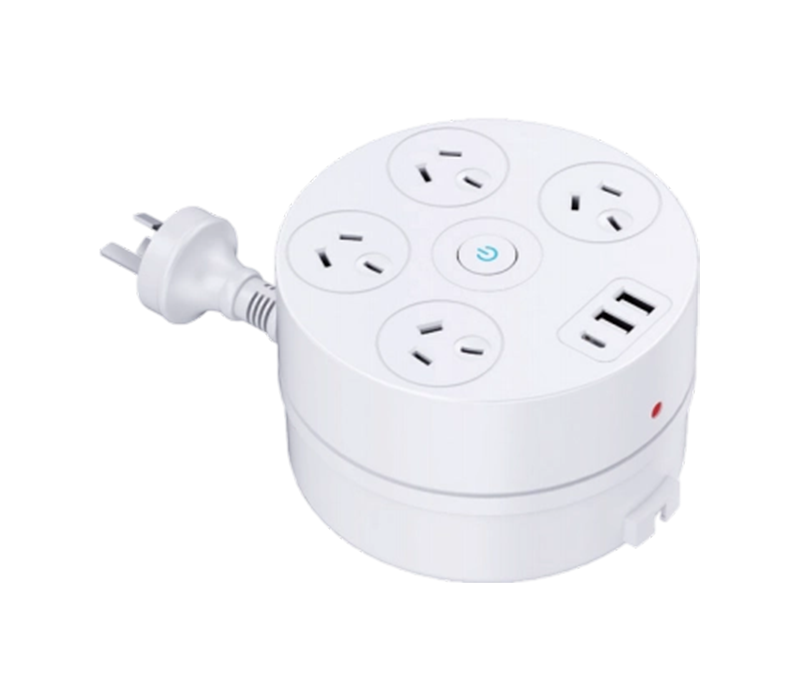 AU08 Cable Reel Power Strip with Retractable Cord